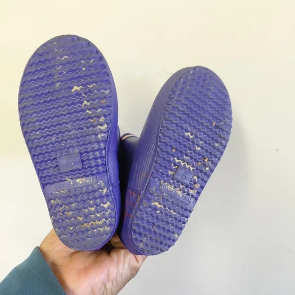 Hunter Toddler Kids Blue Rain Boots Size 6 - Picture 9 of 10